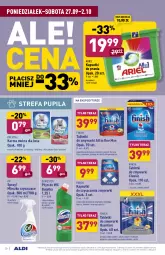 Gazetka promocyjna Aldi - Gazetka - ważna od 02.10 do 02.10.2021 - strona 20 - produkty: Kurczak, Domestos, Sos, Por, Cif, Finish, Grzyby, Tablet, Tera, Mleczko, Płyn do wc, Zmywarki, Ariel, Kapsułki do prania, Tabletki do zmywarki, Fa