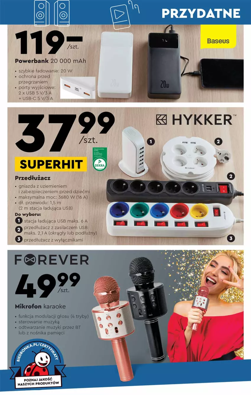 Gazetka promocyjna Biedronka - Okazje tygodnia - ważna 16.01 do 01.02.2023 - strona 28 - produkty: Fa, Mikrofon, Piec, Por, Powerbank