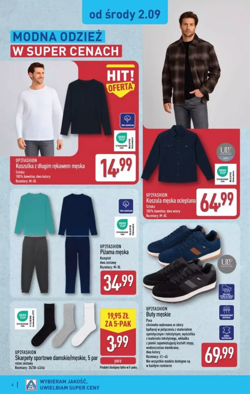 Gazetka promocyjna Aldi - Przygotuj się na kolejny tydzień - ważna 02.09 do 05.09.2026 - strona 4 - produkty: Buty, Fa, Piżama, Por, Sport, Top