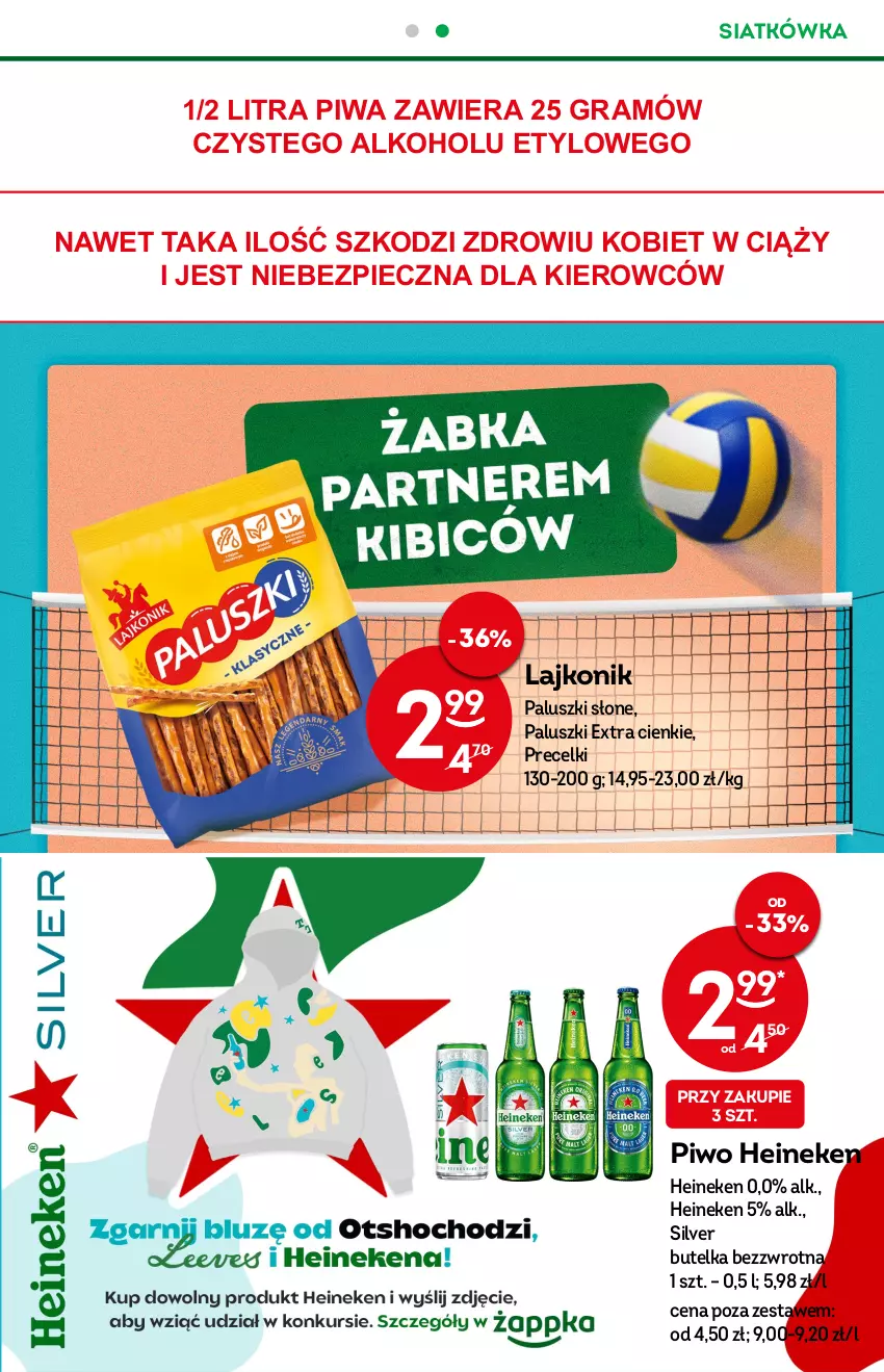 Gazetka promocyjna Żabka - ważna 21.09 do 27.09.2022 - strona 7 - produkty: Gra, Heineken, Lajkonik, Piec, Piwa, Piwo, Precelki