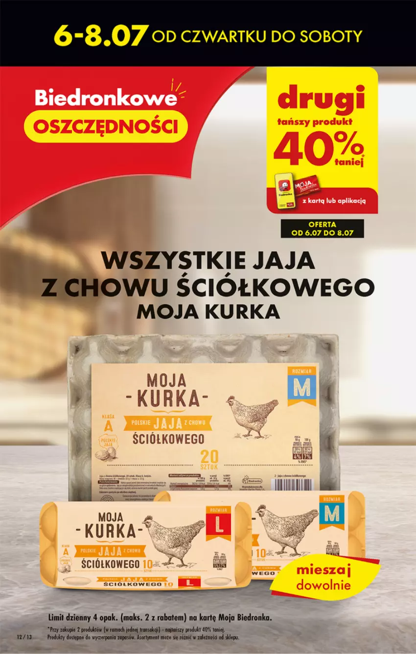 Gazetka promocyjna Biedronka - Od czwartku - ważna 13.07 do 19.07.2023 - strona 12 - produkty: Jaja, Rama, Tera, Tran