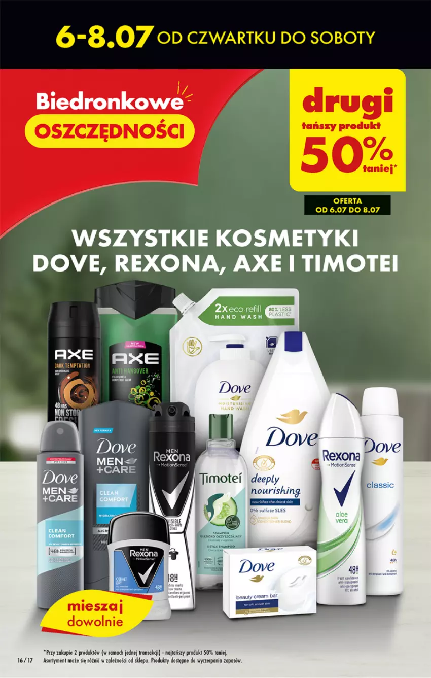 Gazetka promocyjna Biedronka - Od czwartku - ważna 13.07 do 19.07.2023 - strona 16 - produkty: Dove, Rama, Rexona