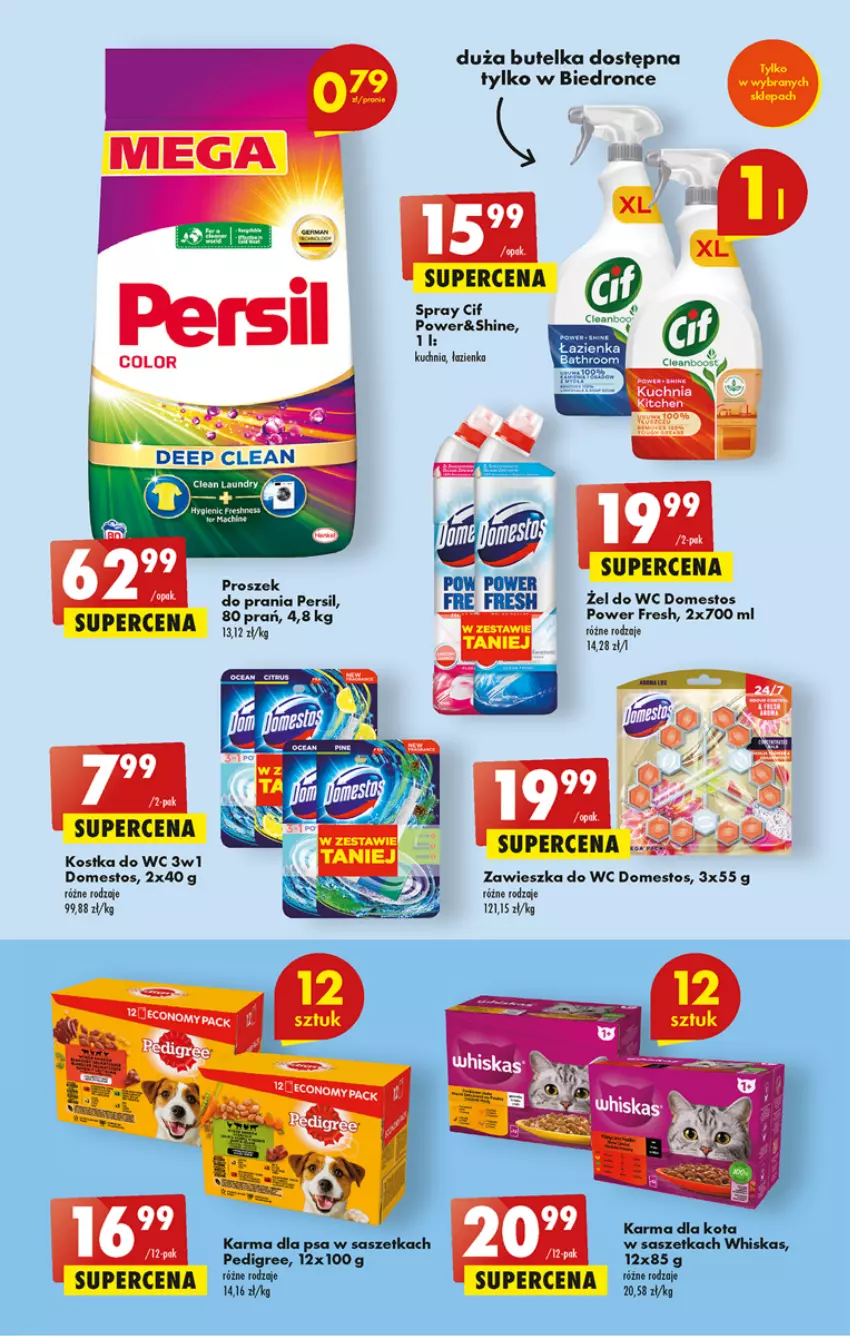 Gazetka promocyjna Biedronka - Od czwartku - ważna 13.07 do 19.07.2023 - strona 55 - produkty: Cif, Domestos, Kostka do wc, Kuchnia, Pedigree, Persil, Whiskas, Zawieszka do wc