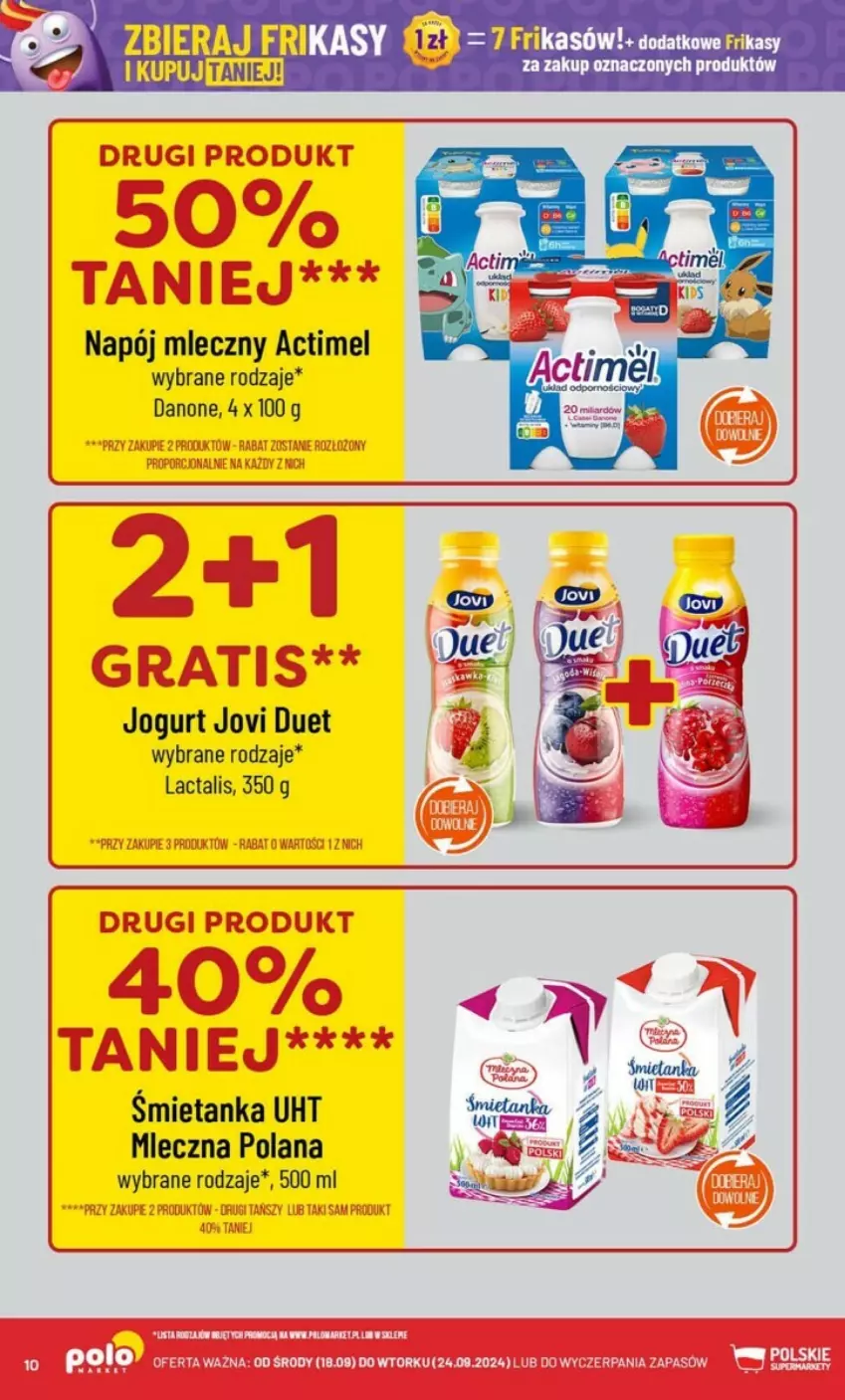 Gazetka promocyjna PoloMarket - ważna 18.09 do 24.09.2024 - strona 2 - produkty: Actimel, Danone, Jogurt, LANA, Napój, Napój mleczny