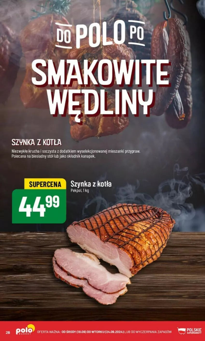 Gazetka promocyjna PoloMarket - ważna 18.09 do 24.09.2024 - strona 21 - produkty: Pekpol, Stół, Szynka