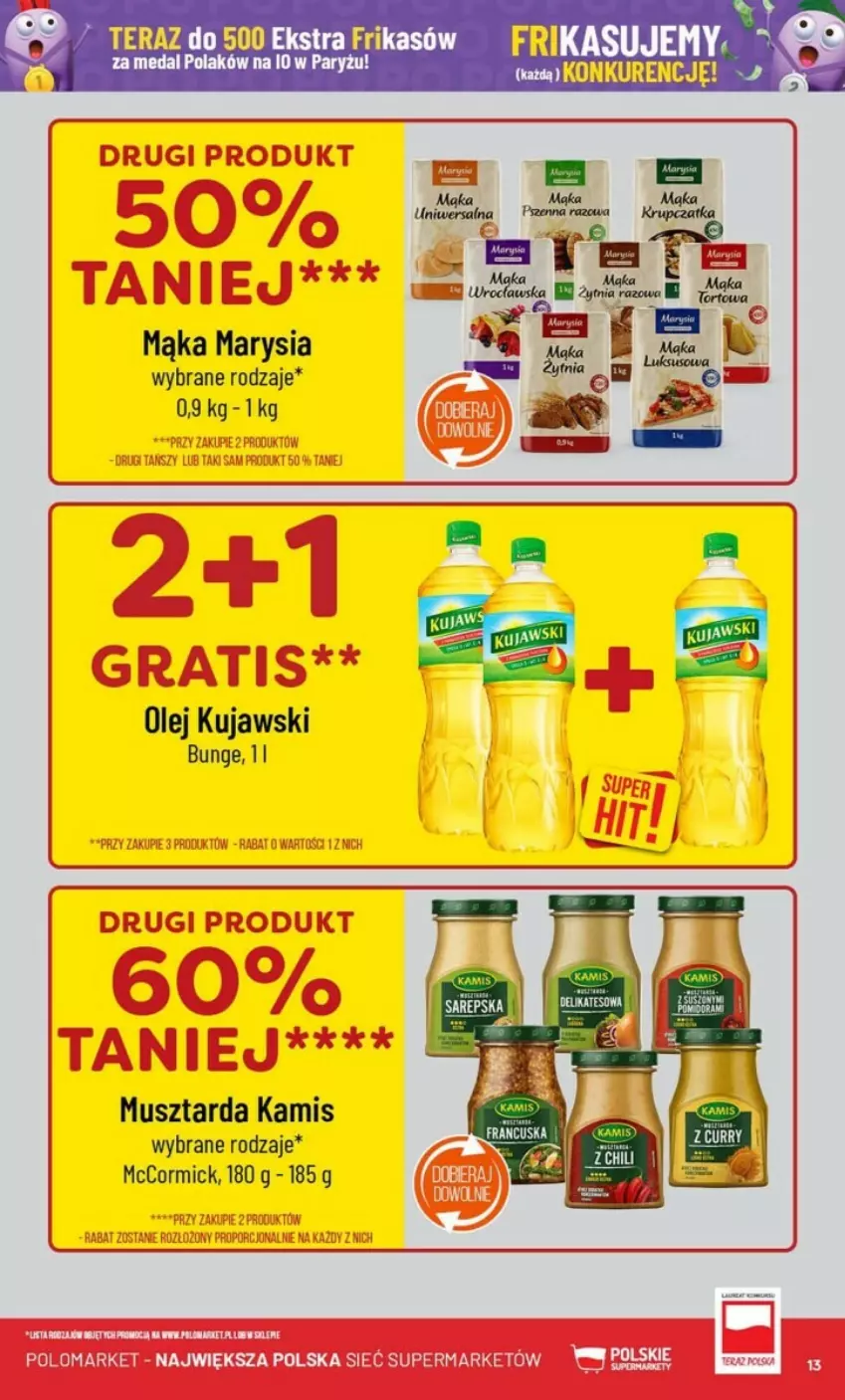 Gazetka promocyjna PoloMarket - ważna 18.09 do 24.09.2024 - strona 5 - produkty: Kamis, Kujawski, Mąka, Mus, Musztarda, Olej, Tera