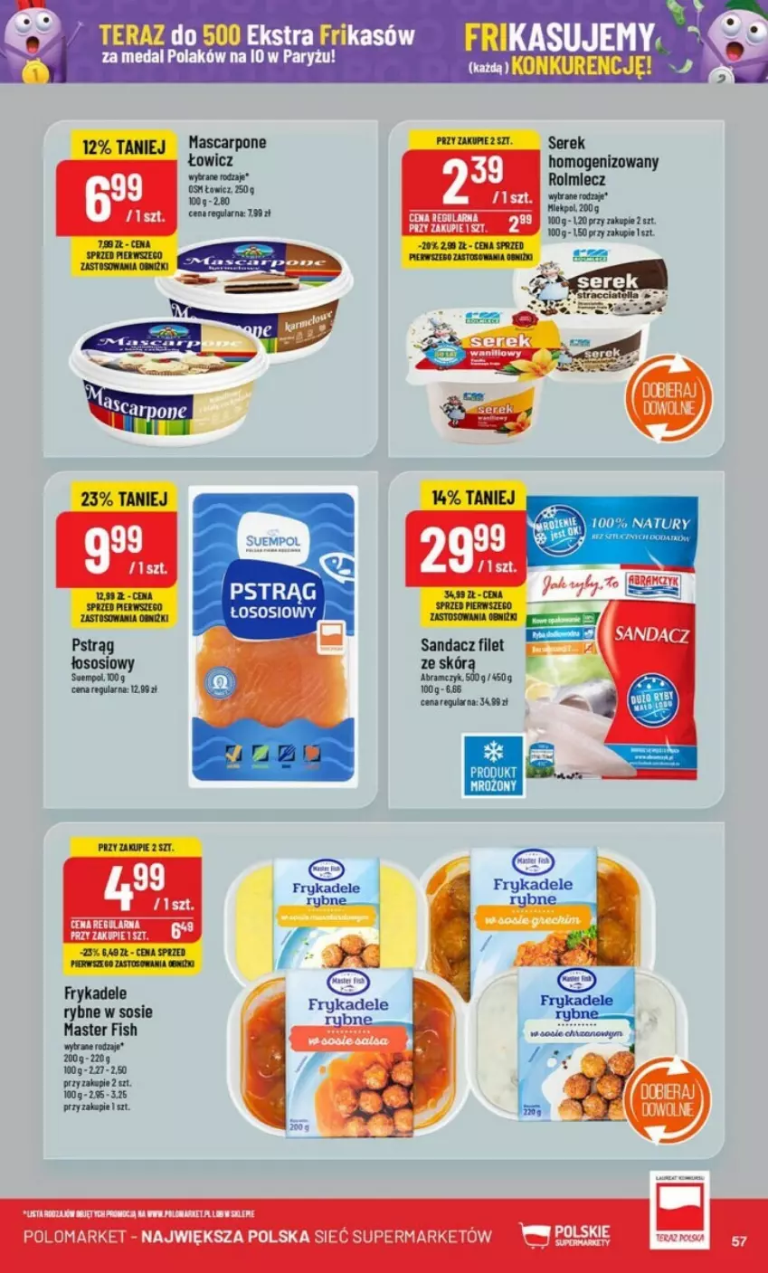 Gazetka promocyjna PoloMarket - ważna 18.09 do 24.09.2024 - strona 53 - produkty: Miecz, Pstrąg, Sandacz, Sandacz filet, Ser, Serek, Sos, Tera