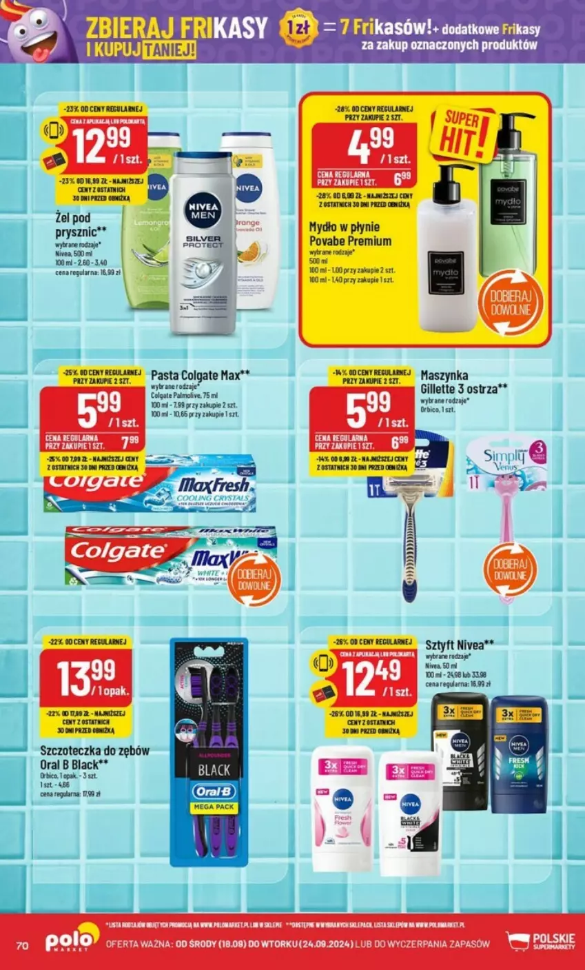 Gazetka promocyjna PoloMarket - ważna 18.09 do 24.09.2024 - strona 68 - produkty: Colgate, Gillette, Lack, LG, Maszynka, Mydło, Mydło w płynie, Nivea, Oral B, Szczoteczka, Szczoteczka do zębów, Szynka