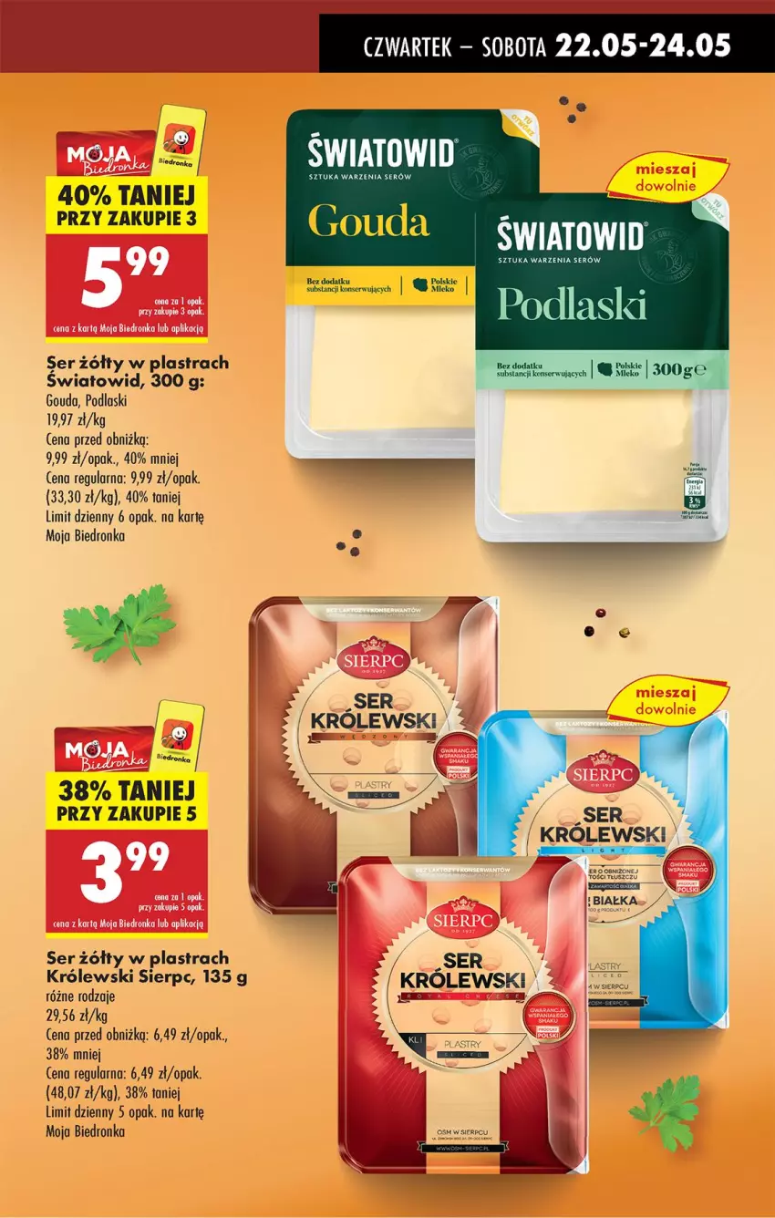 Gazetka promocyjna Biedronka - Od Czwartku - ważna 22.05 do 28.05.2025 - strona 15 - produkty: Gouda, Koc, Królewski, Podlaski, Ser