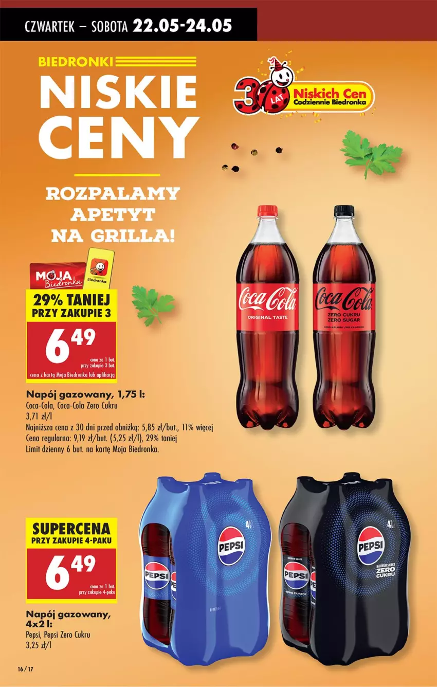 Gazetka promocyjna Biedronka - Od Czwartku - ważna 22.05 do 28.05.2025 - strona 18 - produkty: Coca-Cola, Napój, Napój gazowany, Pepsi