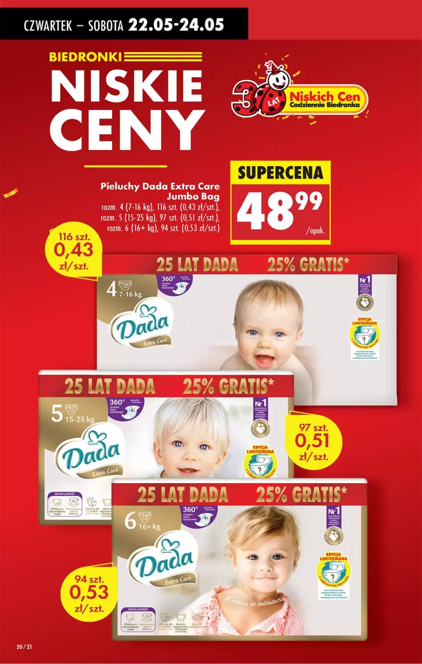 Gazetka promocyjna Biedronka - Od Czwartku - ważna 22.05 do 28.05.2025 - strona 22 - produkty: Dada, Fa, Feta, Pieluchy, Rosie