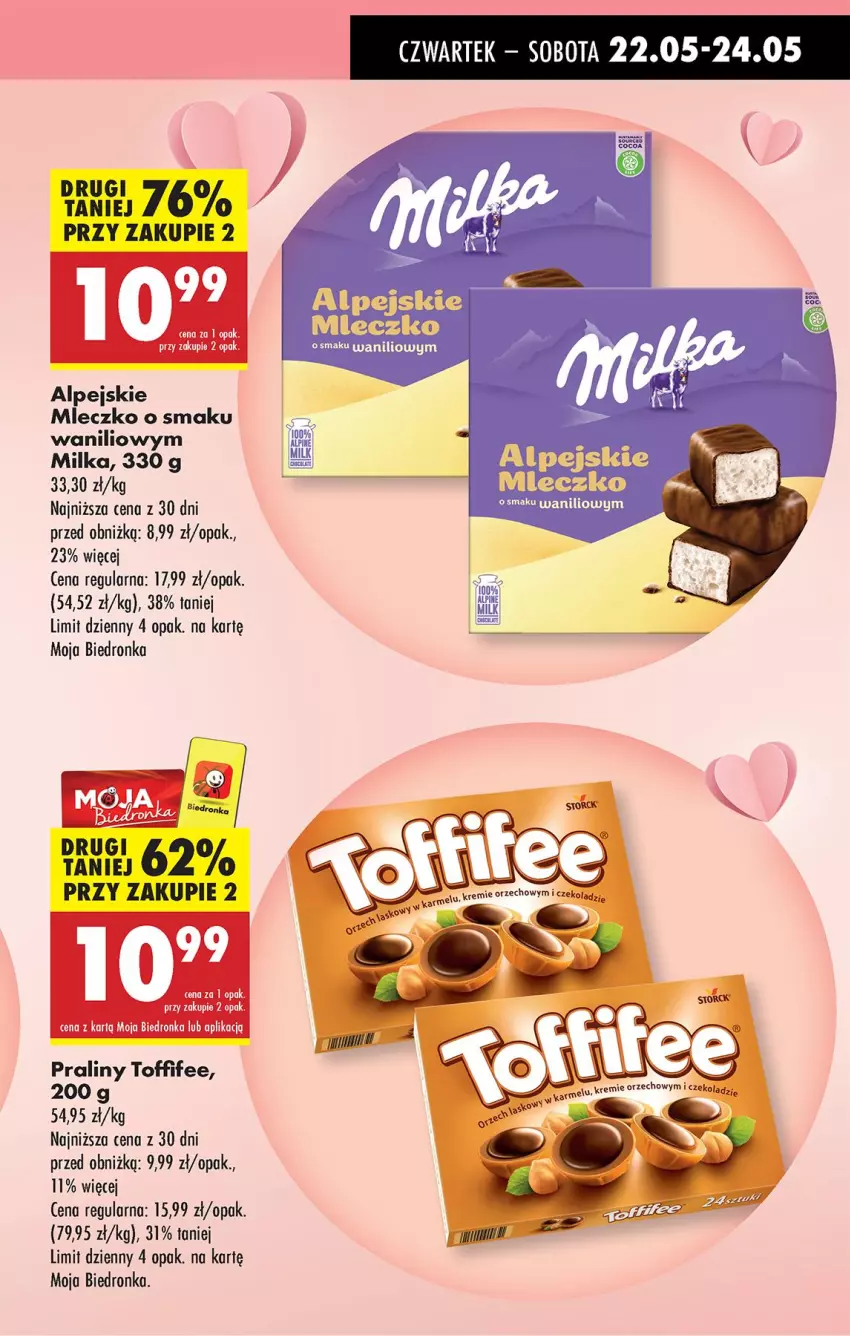 Gazetka promocyjna Biedronka - Od Czwartku - ważna 22.05 do 28.05.2025 - strona 5 - produkty: Miecz, Milka, Praliny, Toffifee