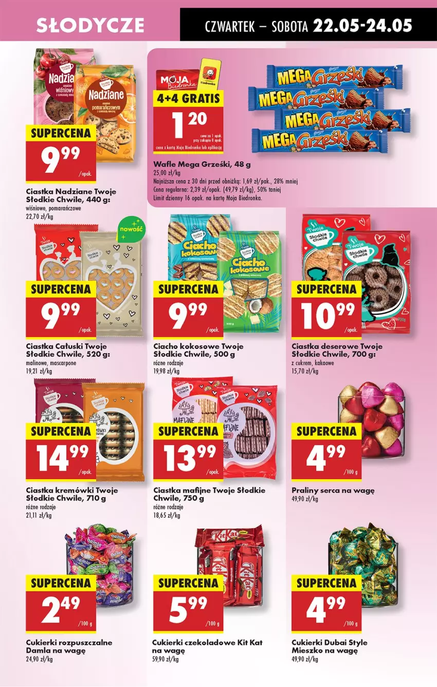 Gazetka promocyjna Biedronka - Od Czwartku - ważna 22.05 do 28.05.2025 - strona 57 - produkty: Ciastka, Cukier, Cukierki, Cukierki czekoladowe, Deser, Gra, Kakao, Kit Kat, Kokos, Mafia, Mascarpone, Praliny, Ser, Wafle