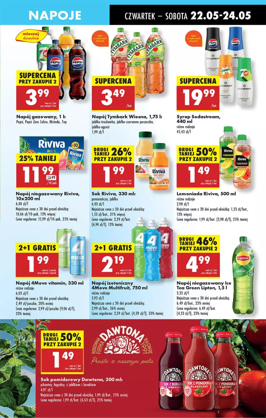 Gazetka promocyjna Biedronka - Od Czwartku - ważna 22.05 do 28.05.2025 - strona 61 - produkty: 7up, Buraki, Fa, Gra, Gres, Kosz, Lemoniada, Lipton, Mirinda, Napój, Napój gazowany, Napój izotoniczny, Napój niegazowany, Napoje, Pepsi, Por, Sok, Syrop, Tymbark