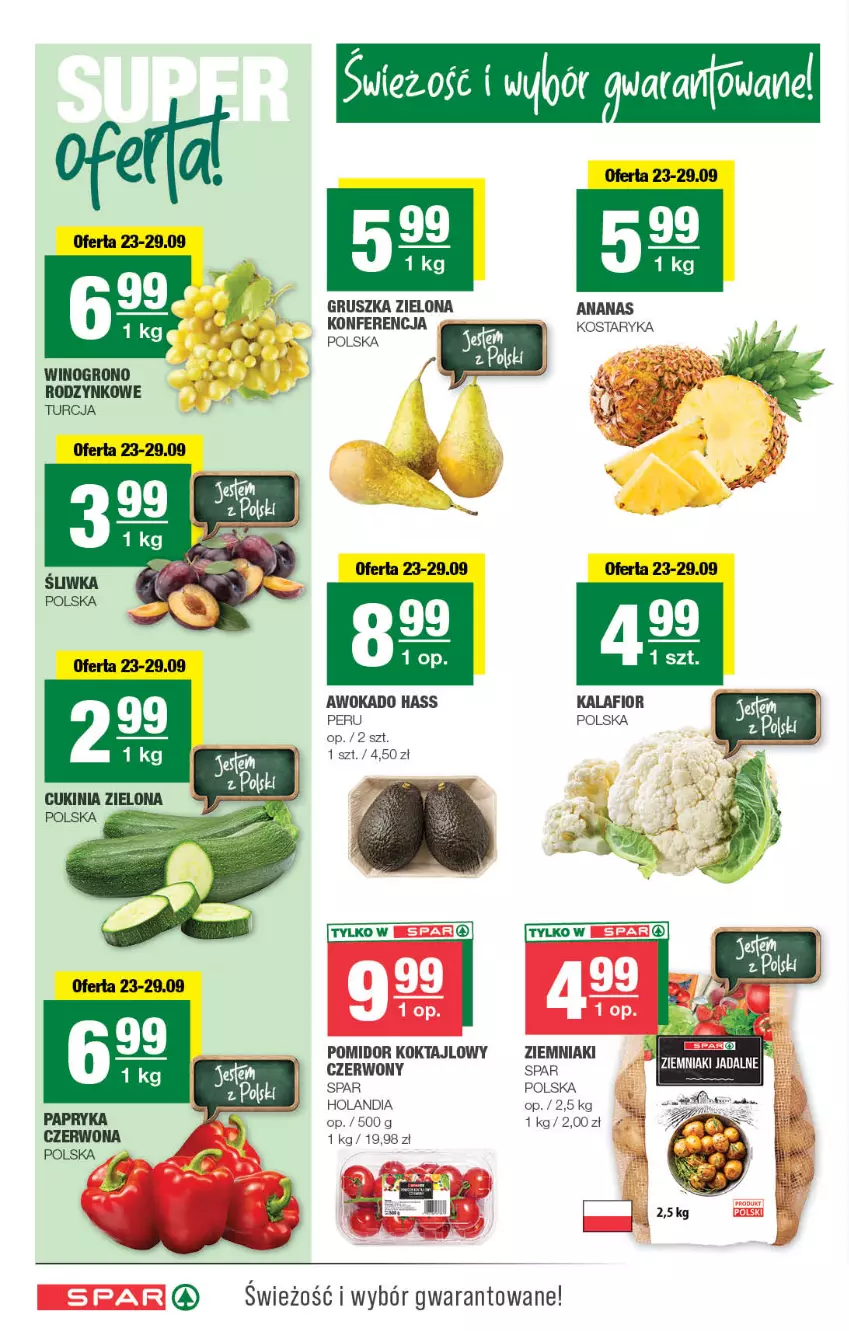 Gazetka promocyjna Spar - Spar - ważna 23.09 do 04.10.2026 - strona 2 - produkty: Ananas, Kalafior, Papryka, Papryka czerwona, Wino