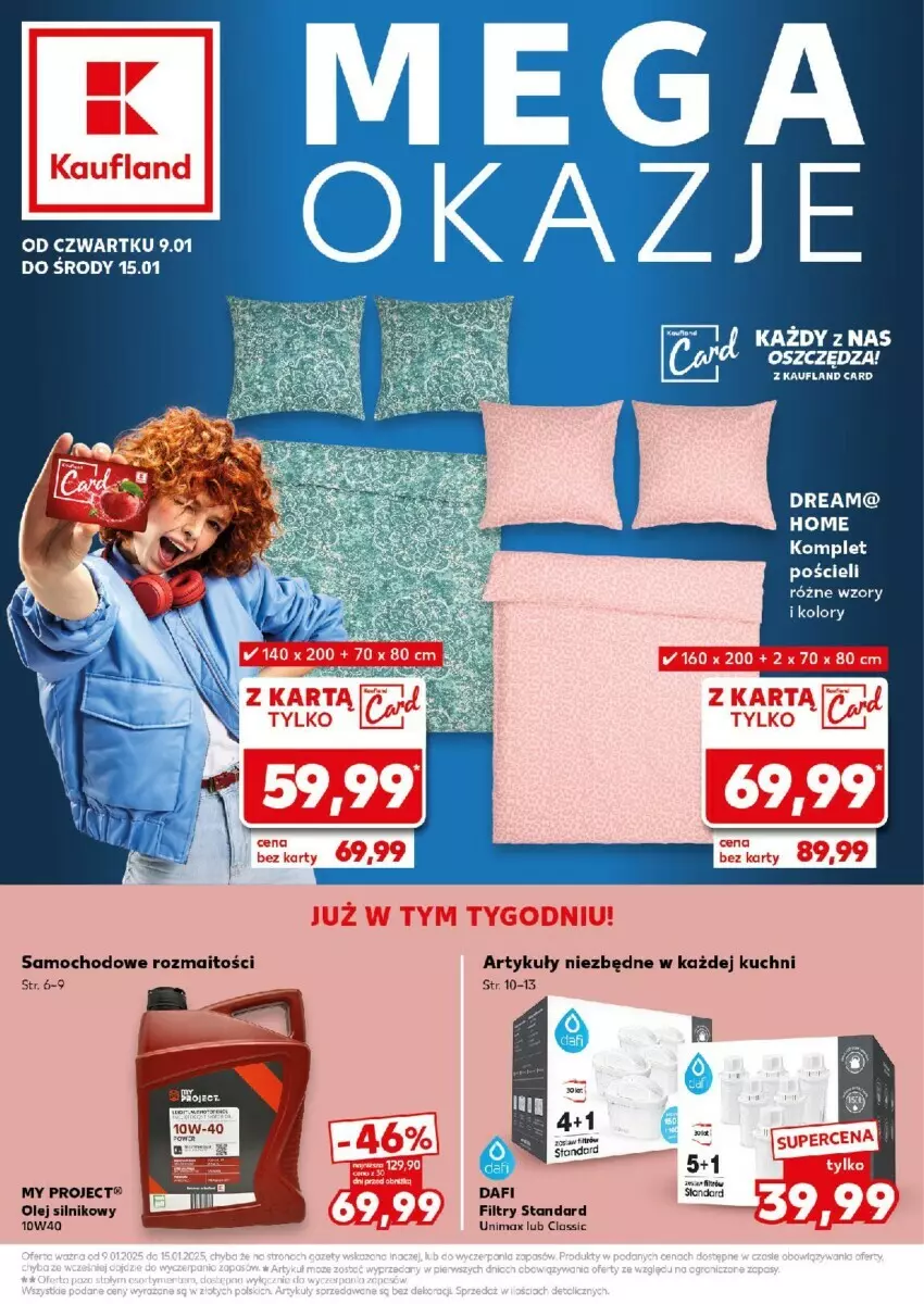 Gazetka promocyjna Kaufland - ważna 09.01 do 15.01.2025 - strona 1 - produkty: Komplet pościeli, Olej, Olej silnikowy, Pościel