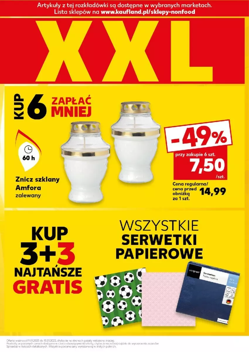 Gazetka promocyjna Kaufland - ważna 09.01 do 15.01.2025 - strona 12 - produkty: Papier, Ser, Serwetki, Serwetki papierowe, Znicz