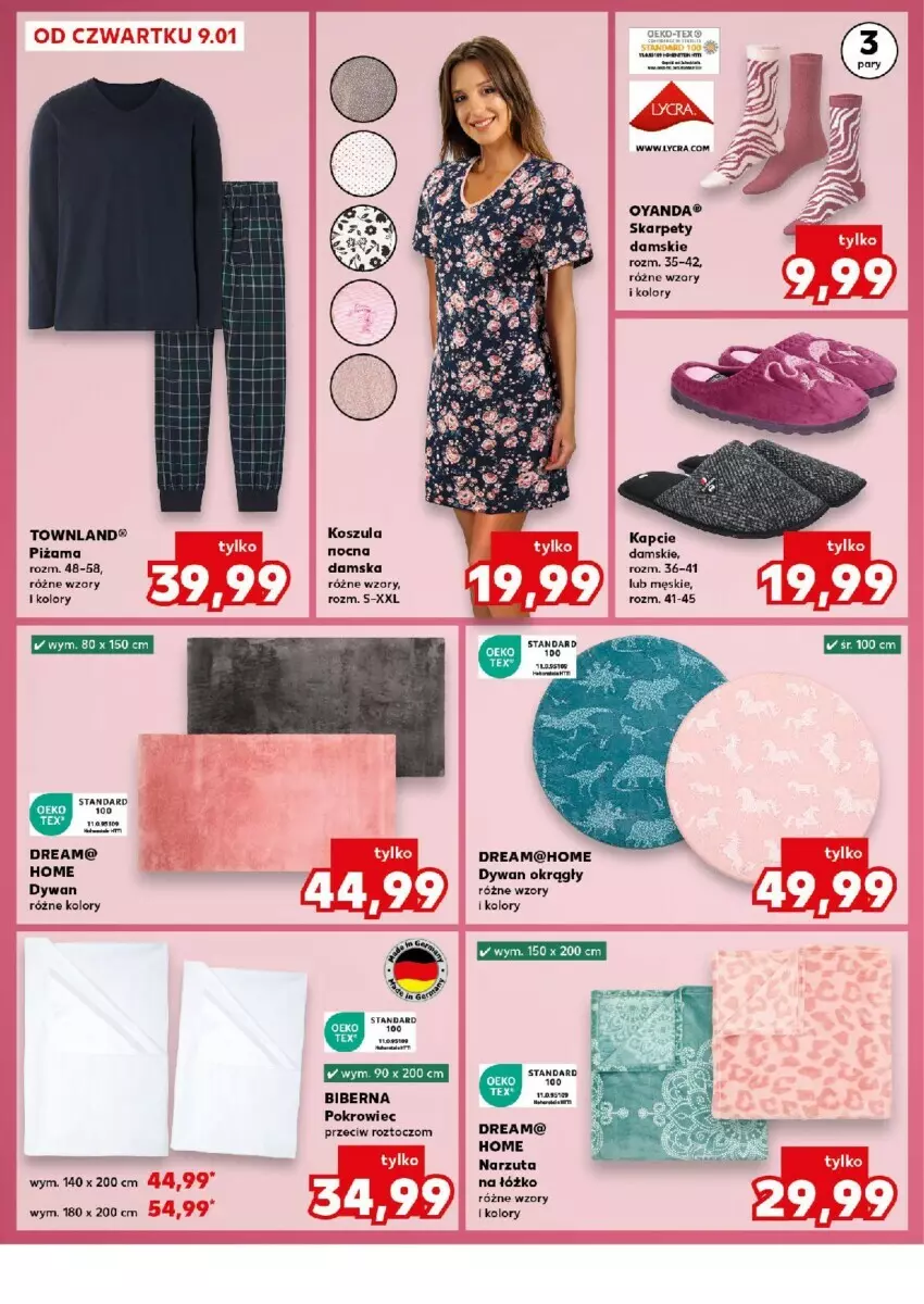 Gazetka promocyjna Kaufland - ważna 09.01 do 15.01.2025 - strona 8 - produkty: Dywan, Karp, Kosz, Koszula, Narzuta, Piżama, Pokrowiec