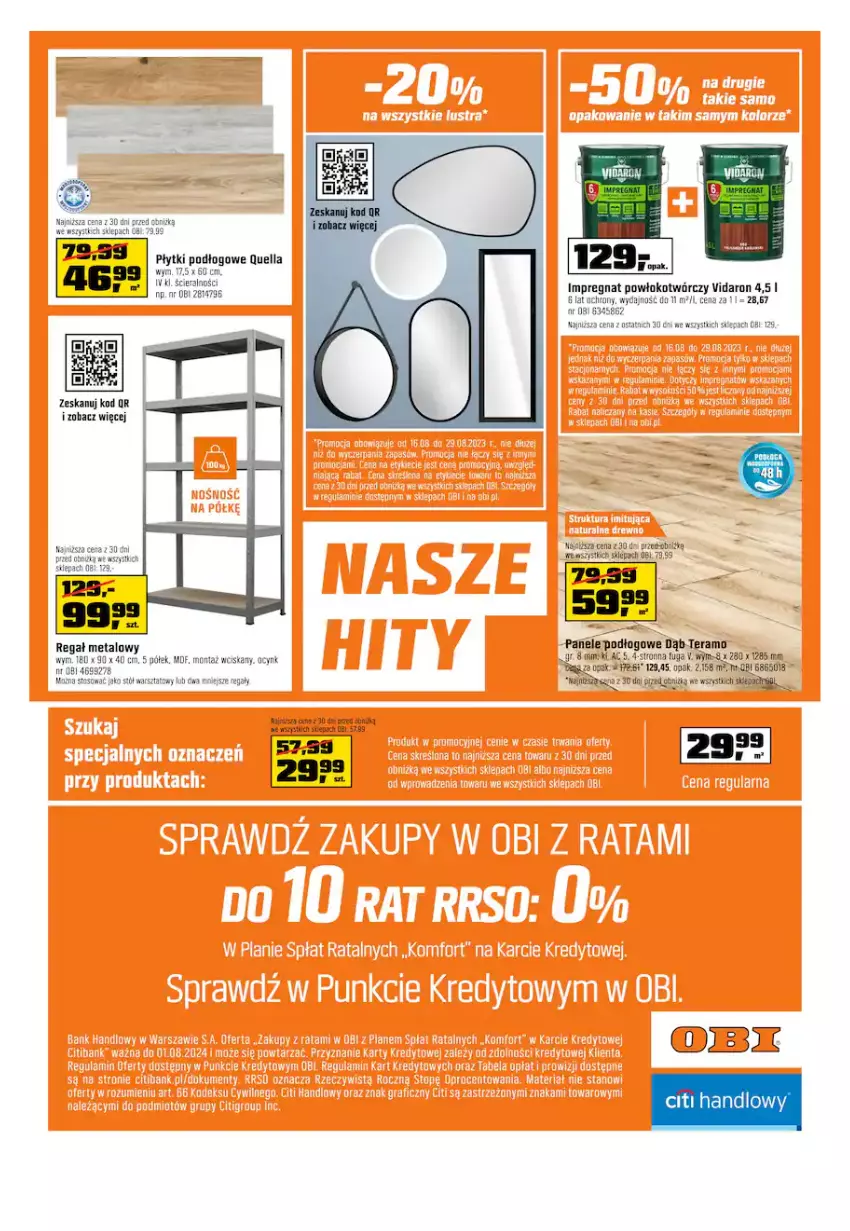 Gazetka promocyjna Obi - Gazetka OBI - ważna 16.08 do 29.08.2023 - strona 12 - produkty: Cynk, Regał, Regał metalowy, Stół, Stół warsztatowy, Tera