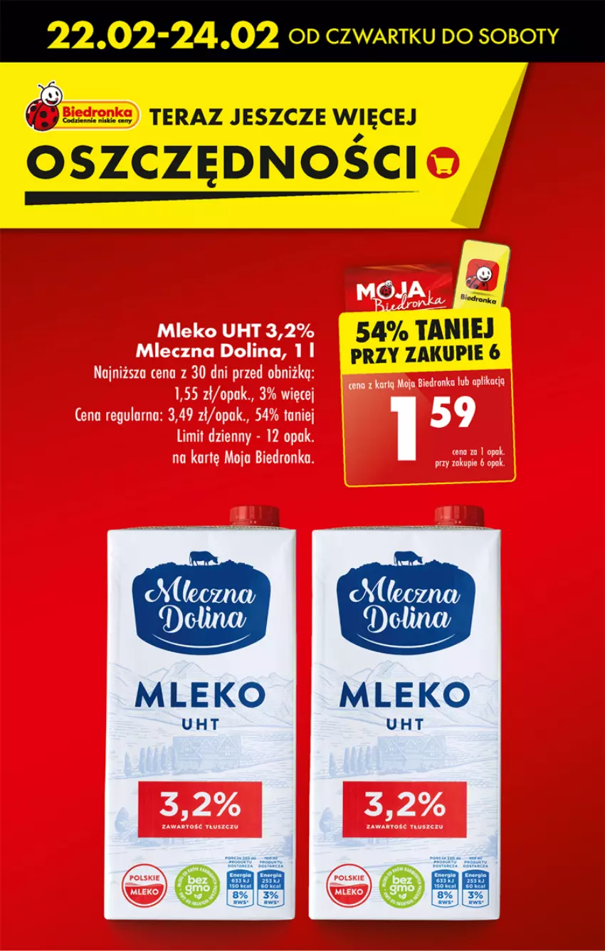 Gazetka promocyjna Biedronka - Od czwartku - ważna 22.02 do 28.02.2024 - strona 9 - produkty: Mleko, Tera