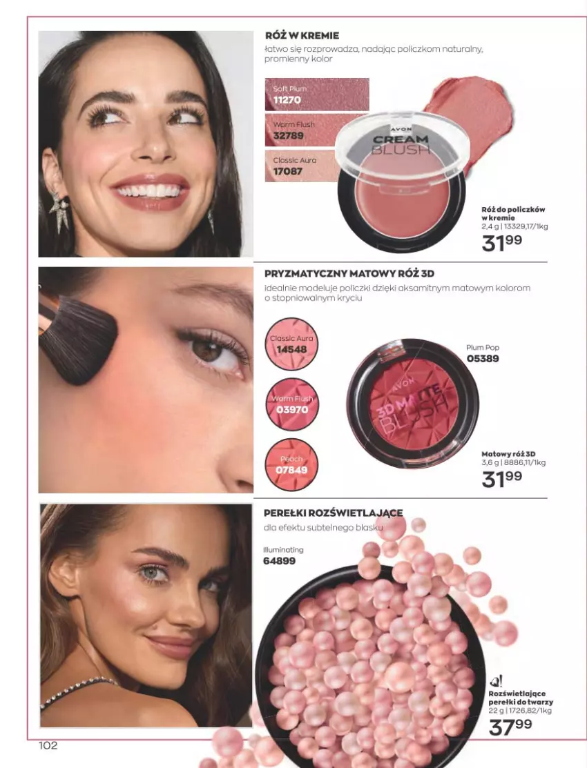 Gazetka promocyjna Avon - Katalog Avon 5/2023 kampania maj - ważna 01.05 do 31.05.2023 - strona 102 - produkty: Aksam, Róż do policzków