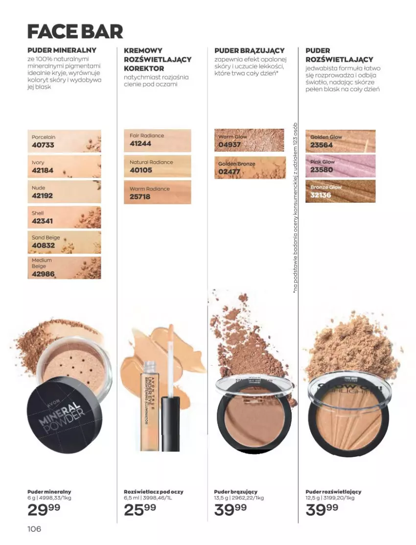 Gazetka promocyjna Avon - Katalog Avon 5/2023 kampania maj - ważna 01.05 do 31.05.2023 - strona 106 - produkty: Fa, Puder, Rozświetlacz