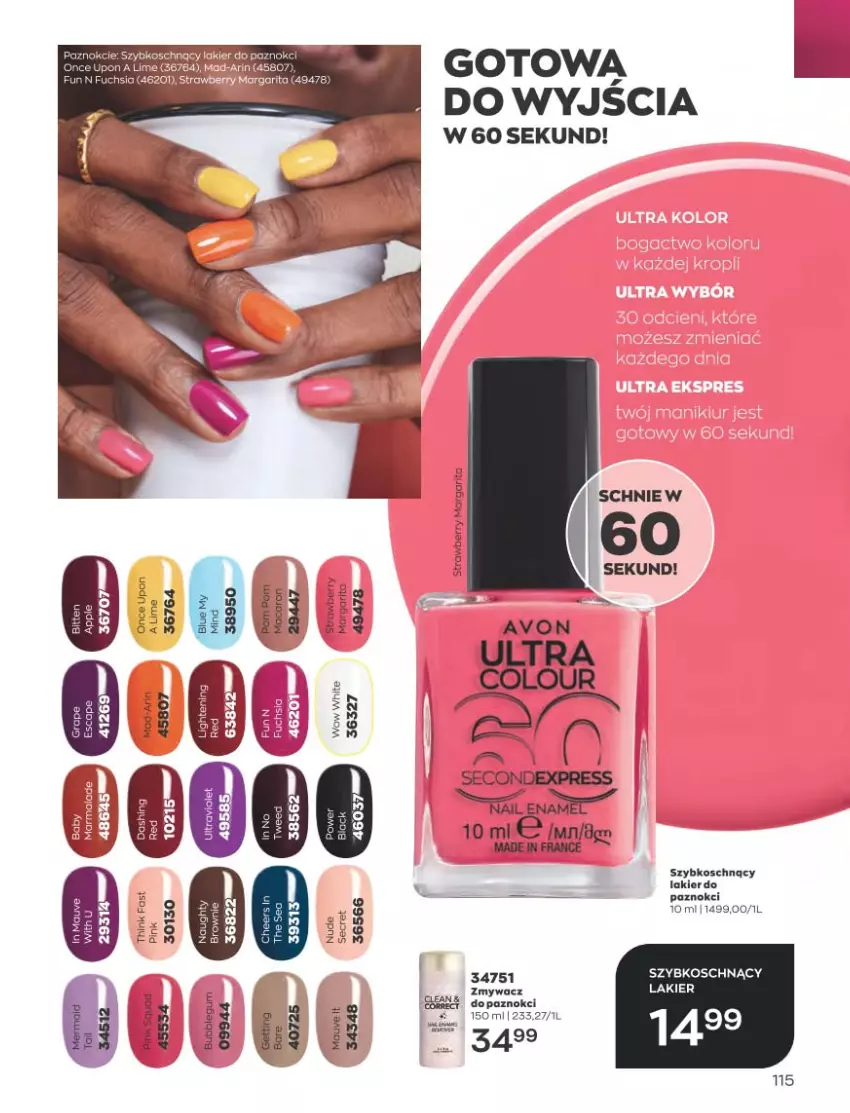 Gazetka promocyjna Avon - Katalog Avon 5/2023 kampania maj - ważna 01.05 do 31.05.2023 - strona 115 - produkty: Lakier, Lakier do paznokci