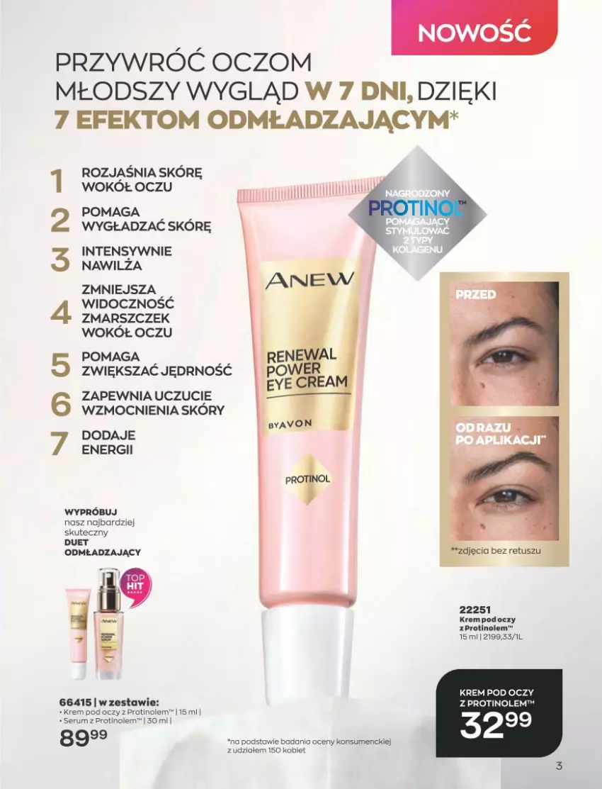 Gazetka promocyjna Avon - Katalog Avon 5/2023 kampania maj - ważna 01.05 do 31.05.2023 - strona 3 - produkty: Krem pod oczy, Mars, Rum, Ser, Serum