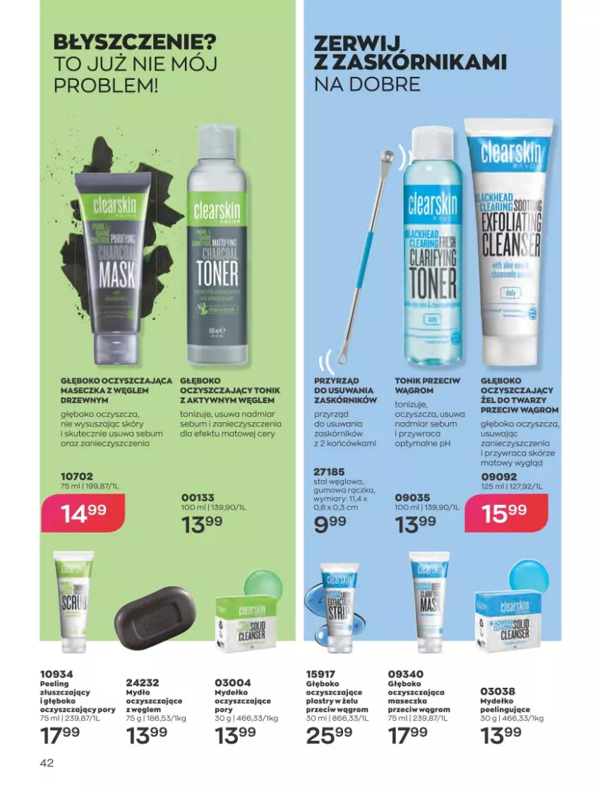 Gazetka promocyjna Avon - Katalog Avon 5/2023 kampania maj - ważna 01.05 do 31.05.2023 - strona 42 - produkty: Mydło, Peeling, Por, Tonik