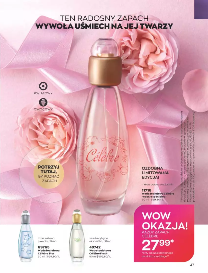 Gazetka promocyjna Avon - Katalog Avon 5/2023 kampania maj - ważna 01.05 do 31.05.2023 - strona 47 - produkty: Imbir, Piwo, Por, Woda, Woda toaletowa