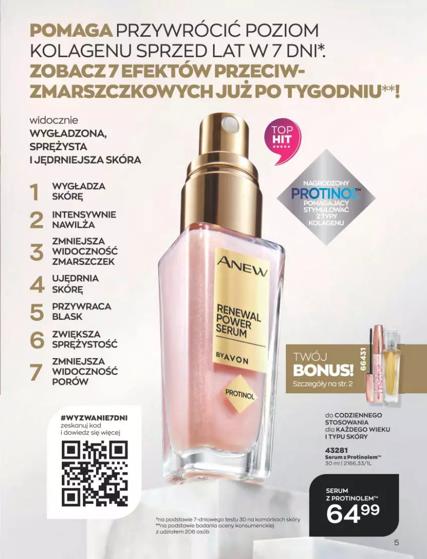 Gazetka promocyjna Avon - Katalog Avon 5/2023 kampania maj - ważna 01.05 do 31.05.2023 - strona 5 - produkty: Koc, Kolagen, Mars, Por, Rum, Ser, Serum