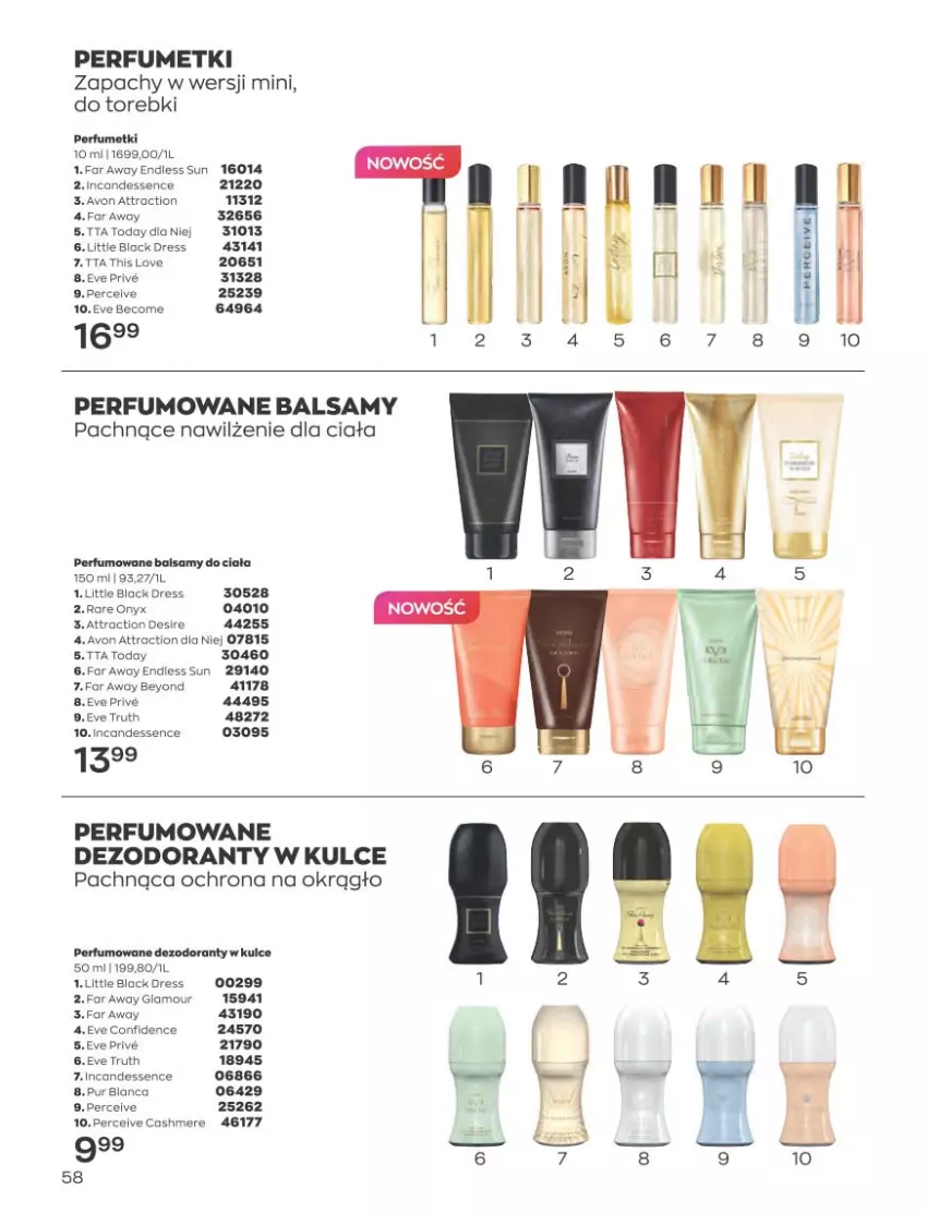 Gazetka promocyjna Avon - Katalog Avon 5/2023 kampania maj - ważna 01.05 do 31.05.2023 - strona 58 - produkty: Dezodorant, Dres, Fa, Lack, Perfum, Pur