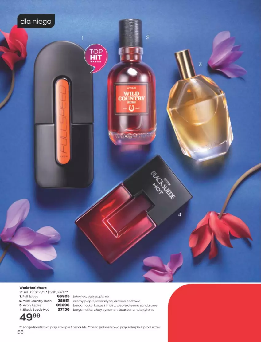 Gazetka promocyjna Avon - Katalog Avon 5/2023 kampania maj - ważna 01.05 do 31.05.2023 - strona 66 - produkty: Bourbon, Imbir, Lack, Pieprz, Sandał, Woda, Woda toaletowa