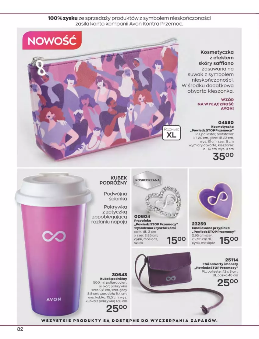 Gazetka promocyjna Avon - Katalog Avon 5/2023 kampania maj - ważna 01.05 do 31.05.2023 - strona 82 - produkty: Cynk, Inka, Kosmetyczka, Kubek, Top