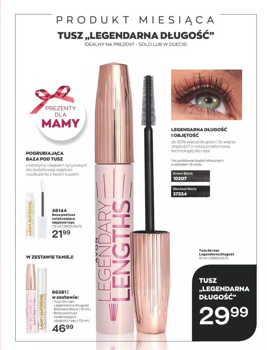 Gazetka promocyjna Avon - Katalog Avon 5/2023 kampania maj - ważna 01.05 do 31.05.2023 - strona 85 - produkty: Baza pod tusz, Lack, Olej, Tusz