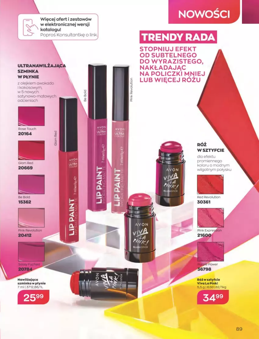 Gazetka promocyjna Avon - Katalog Avon 5/2023 kampania maj - ważna 01.05 do 31.05.2023 - strona 89 - produkty: Inka, Kokos, LG, Olej, Szminka, Tran