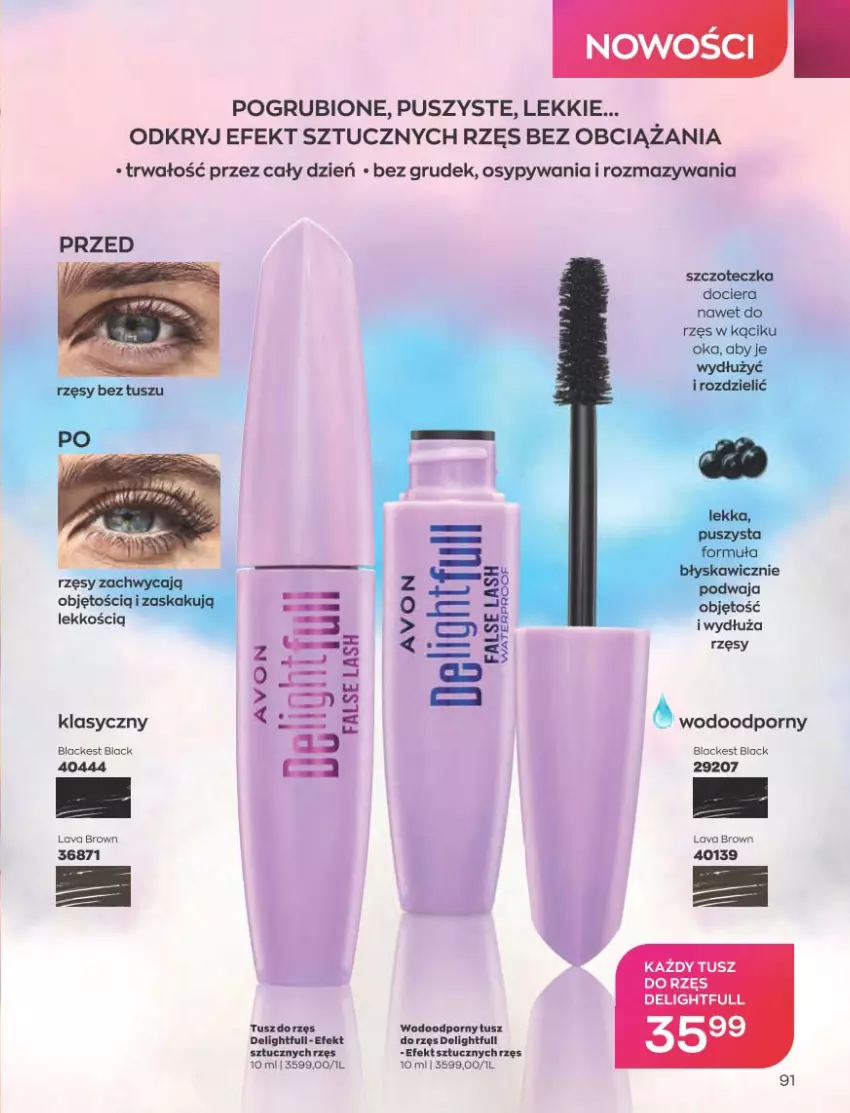 Gazetka promocyjna Avon - Katalog Avon 5/2023 kampania maj - ważna 01.05 do 31.05.2023 - strona 91 - produkty: Lack, Por, Tusz