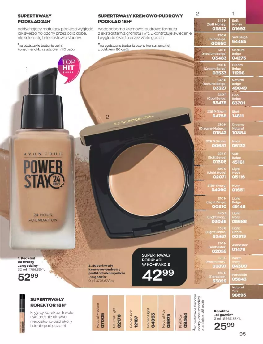 Gazetka promocyjna Avon - Katalog Avon 5/2023 kampania maj - ważna 01.05 do 31.05.2023 - strona 95 - produkty: Fa, Foundation, Gra, Granat, Podkład, Por