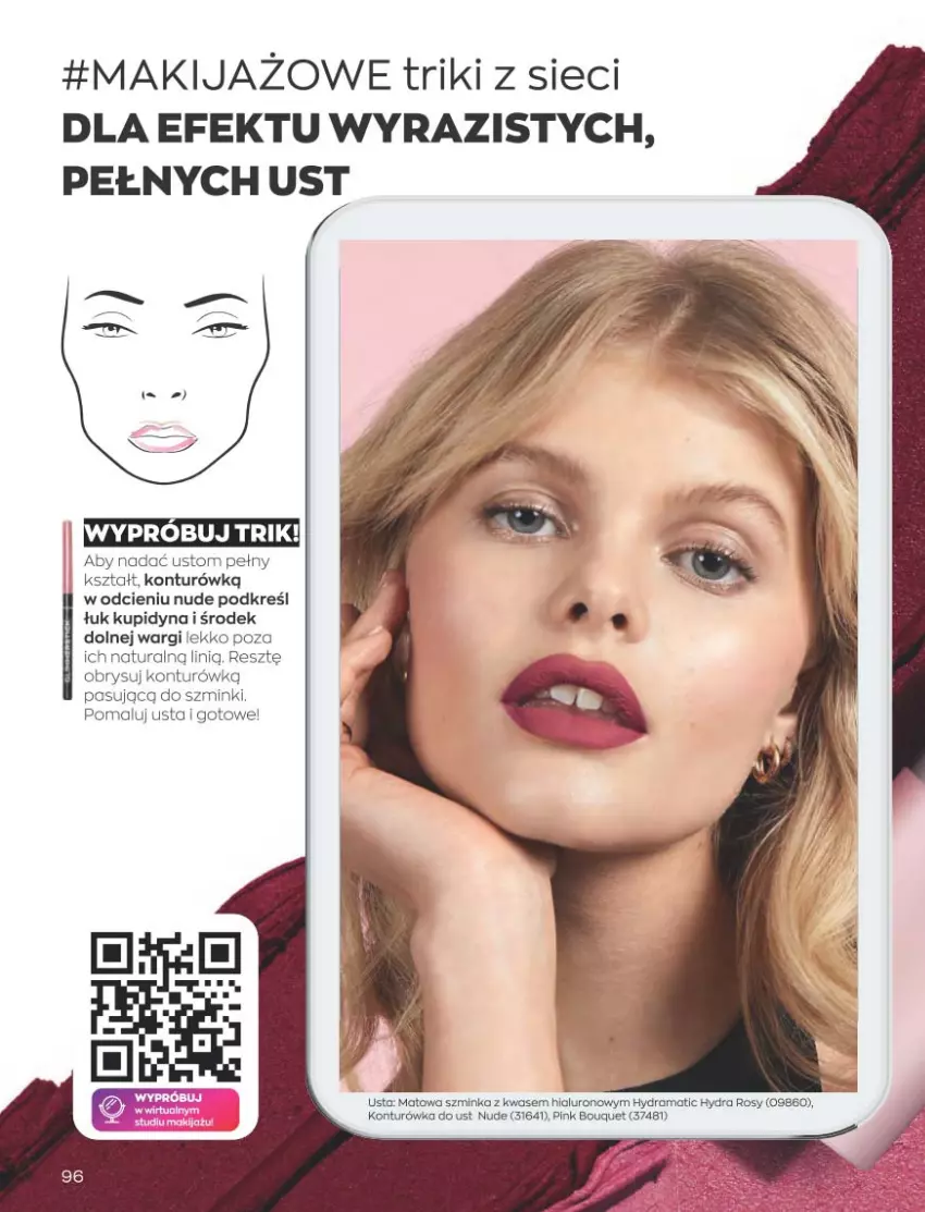 Gazetka promocyjna Avon - Katalog Avon 5/2023 kampania maj - ważna 01.05 do 31.05.2023 - strona 96 - produkty: Inka, Konturówka do ust, Makijaż, Szminka