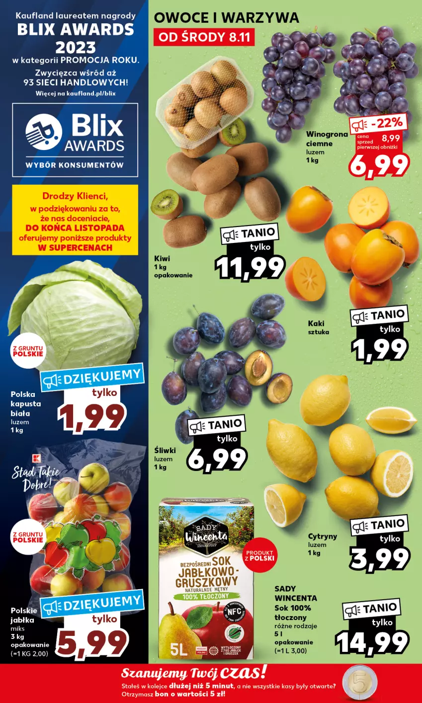 Gazetka promocyjna Kaufland - Mocny Start - ważna 13.11 do 15.11.2023 - strona 16 - produkty: Kiwi, Laur, Owoce, Sok, Warzywa, Wino, Winogrona