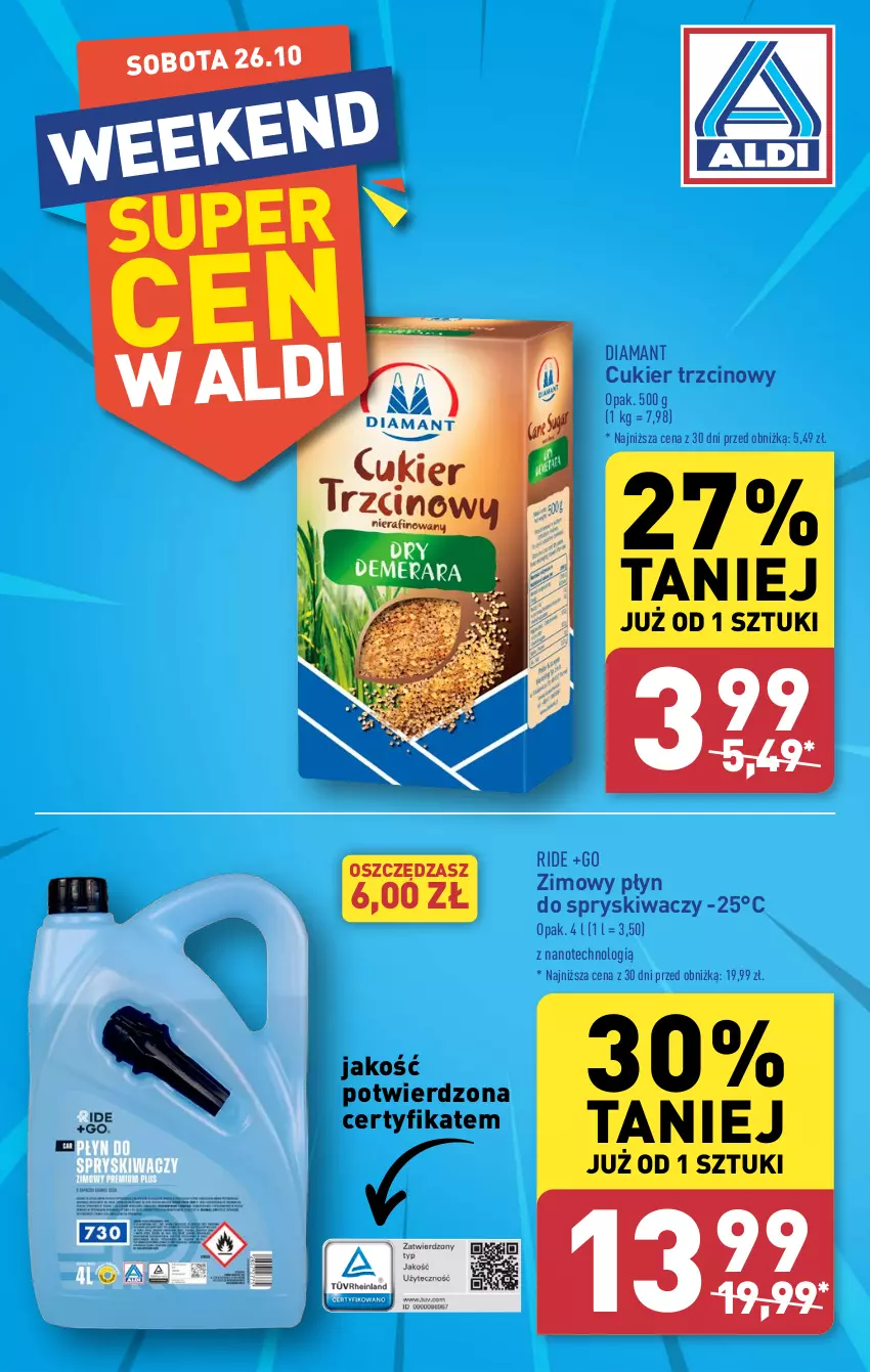 Gazetka promocyjna Aldi - Pełna oferta - ważna 21.10 do 26.10.2024 - strona 27 - produkty: Cukier, Cukier trzcinowy, Diamant, Płyn do spryskiwaczy