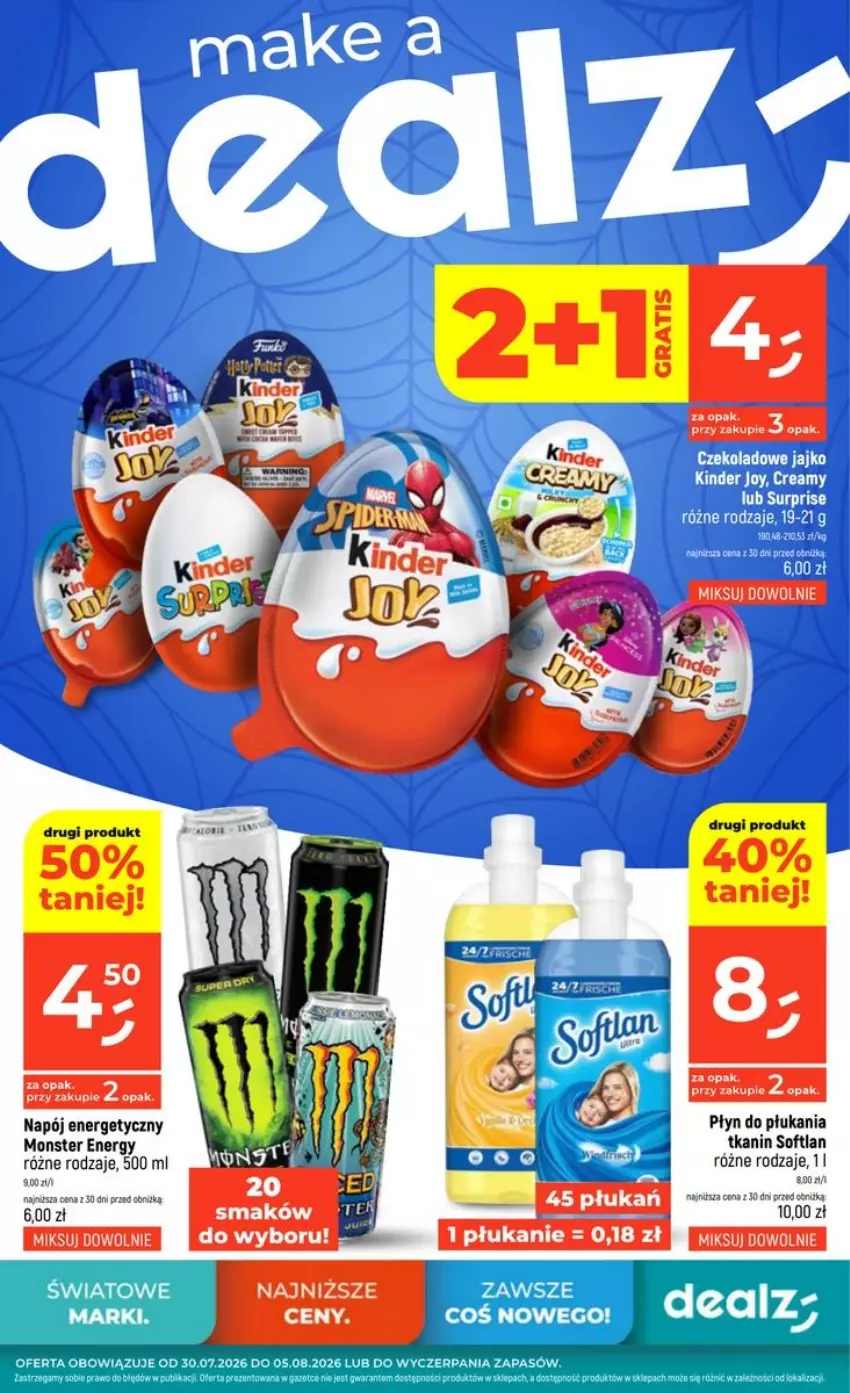 Gazetka promocyjna Dealz - NOWA GAZETKA - ważna 30.07 do 05.08.2026 - strona 1 - produkty: Napój, Napój energetyczny, Obraz, Płyn do płukania