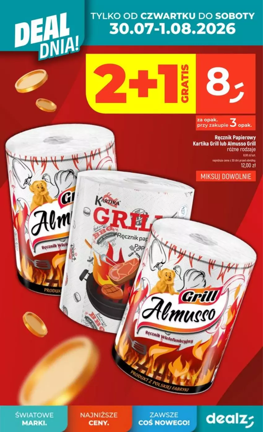 Gazetka promocyjna Dealz - NOWA GAZETKA - ważna 30.07 do 05.08.2026 - strona 2 - produkty: Grill, Ręcznik