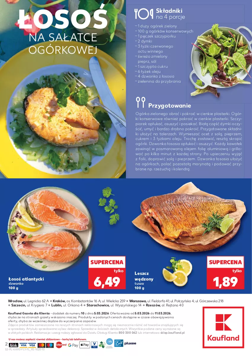 Gazetka promocyjna Kaufland - Kaufland - ważna 05.03 do 11.03.2026 - strona 2 - produkty: Fa, Grill, Kawa, Ocet, Ogórek, Ogórki konserwowe, Olej, Orka, Piec, Pieprz, Plasterki, Por, Sałat, Ser, Sól, Sos, Talerz, Tusz, Wagi, Wałek