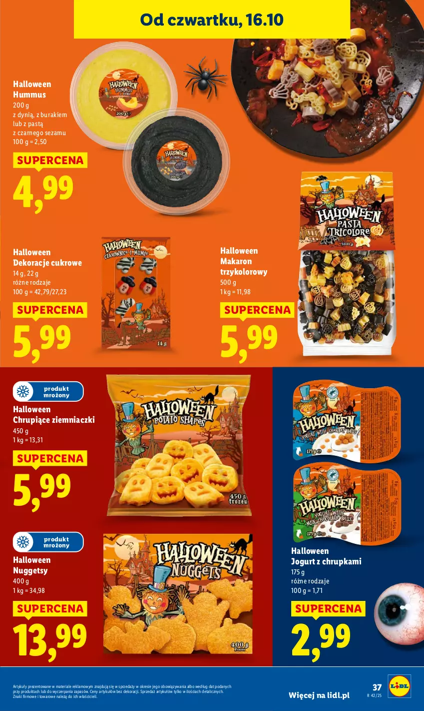 Gazetka promocyjna Lidl - GAZETKA - ważna 16.10 do 18.10.2025 - strona 41 - produkty: Buraki, Dynią, Hummus, Jogurt, Makaron, Mus, Sezam