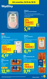 Gazetka promocyjna Lidl - GAZETKA - Gazetka - ważna od 18.10 do 18.10.2025 - strona 27 - produkty: Piec, Kurczak, Polędwica, Pur, Filet z piersi kurczaka, Parówki, Parówki z szynki, Kiełbasa podwawelska, Wawel, PIKOK, Kabanos, Kiełbasa