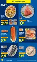 Gazetka promocyjna Lidl - GAZETKA - Gazetka - ważna od 18.10 do 18.10.2025 - strona 28 - produkty: Top, Pstrąg tęczowy, Stek, Karp, Tusz, Pstrąg, Krewetki, Tuńczyk