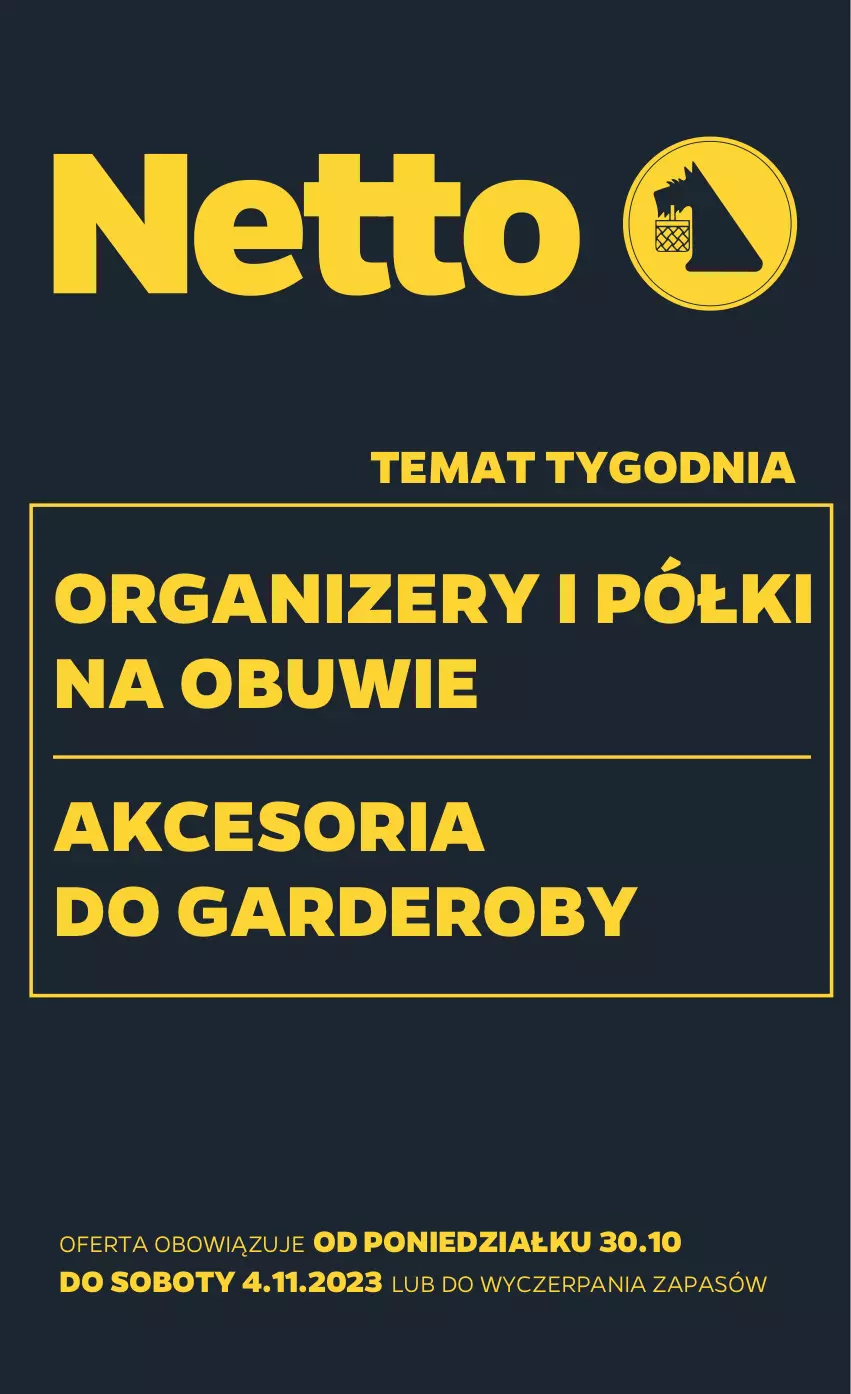 Gazetka promocyjna Netto - Akcesoria i dodatki - ważna 30.10 do 04.11.2023 - strona 1 - produkty: Obuwie, Organizer