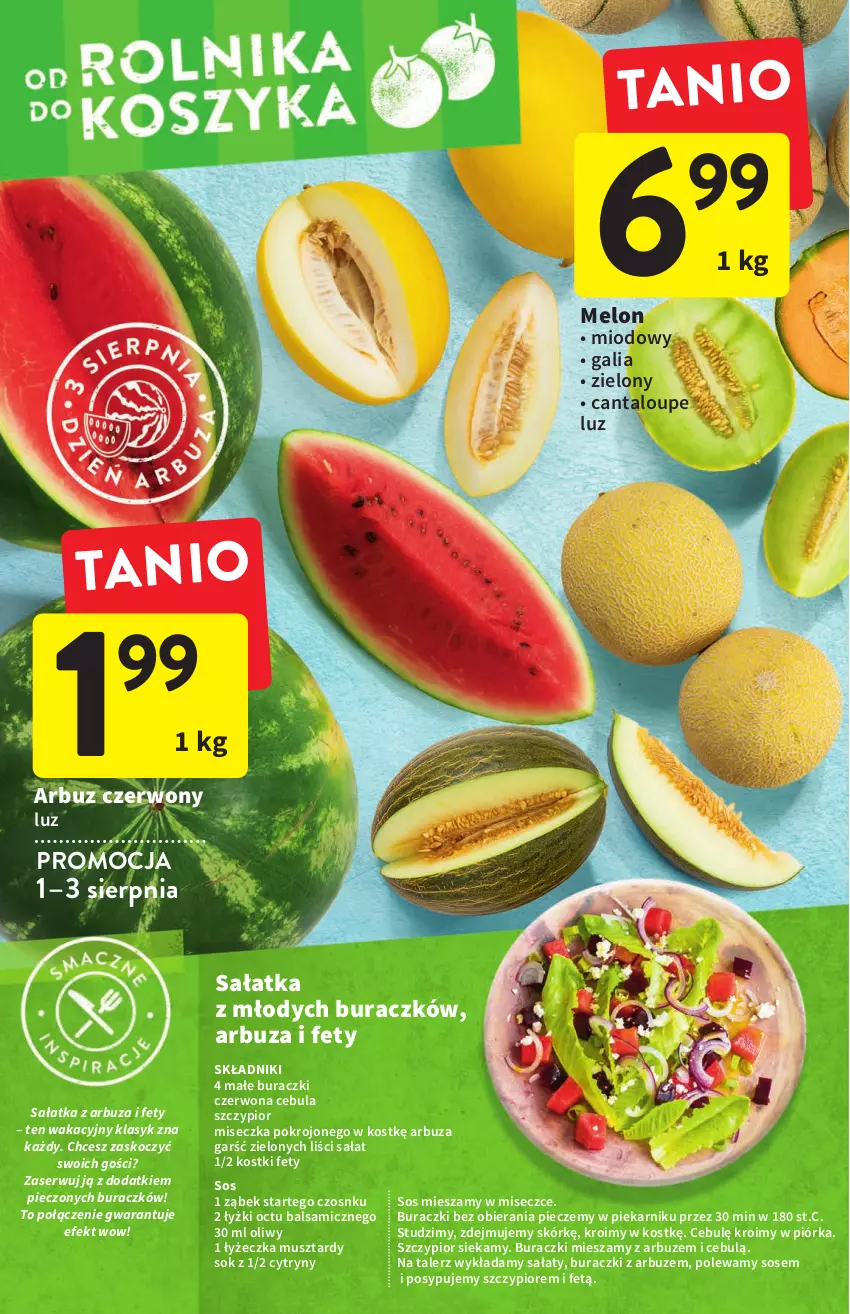 Gazetka promocyjna Intermarche - ważna 28.07 do 03.08.2022 - strona 10 - produkty: Arbuz, Buraczki, Cebula, Cytryny, Koc, Melon, Miseczka, Mus, Piec, Piekarnik, Sałat, Sałatka, Ser, Sok, Sos, Talerz