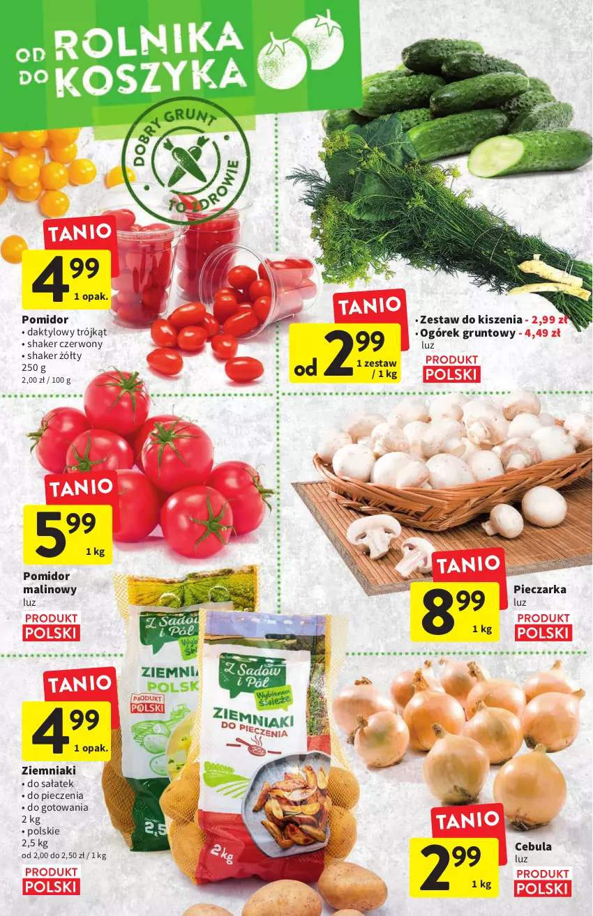 Gazetka promocyjna Intermarche - ważna 28.07 do 03.08.2022 - strona 12 - produkty: Cebula, Grunt, Ogórek, Piec, Pieczarka, Pomidor malinowy, Sałat, Ziemniaki